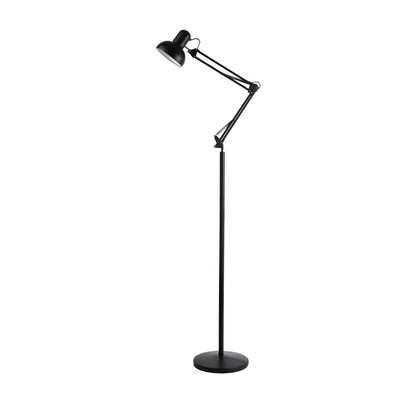 Ora Black Adjustable Floor Lamp - 158cm Metal Frame