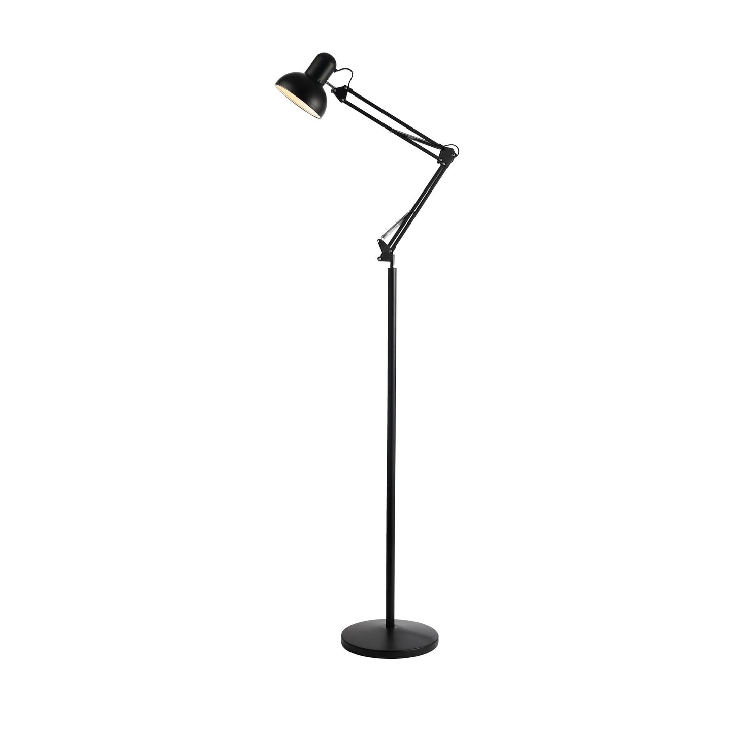 Ora Black Adjustable Floor Lamp - 158cm Metal Frame