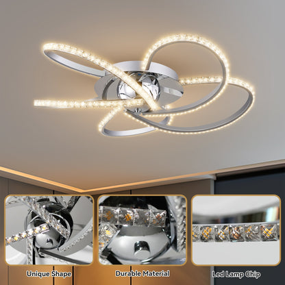 Irie Dimmable 5 Lights LED Ceiling Light - Chrome