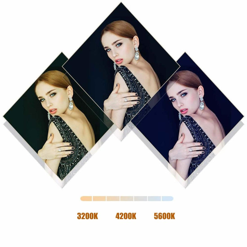 12 Two-colour Dimmable Ring Fill Light with Tripod - 28w 100-240v