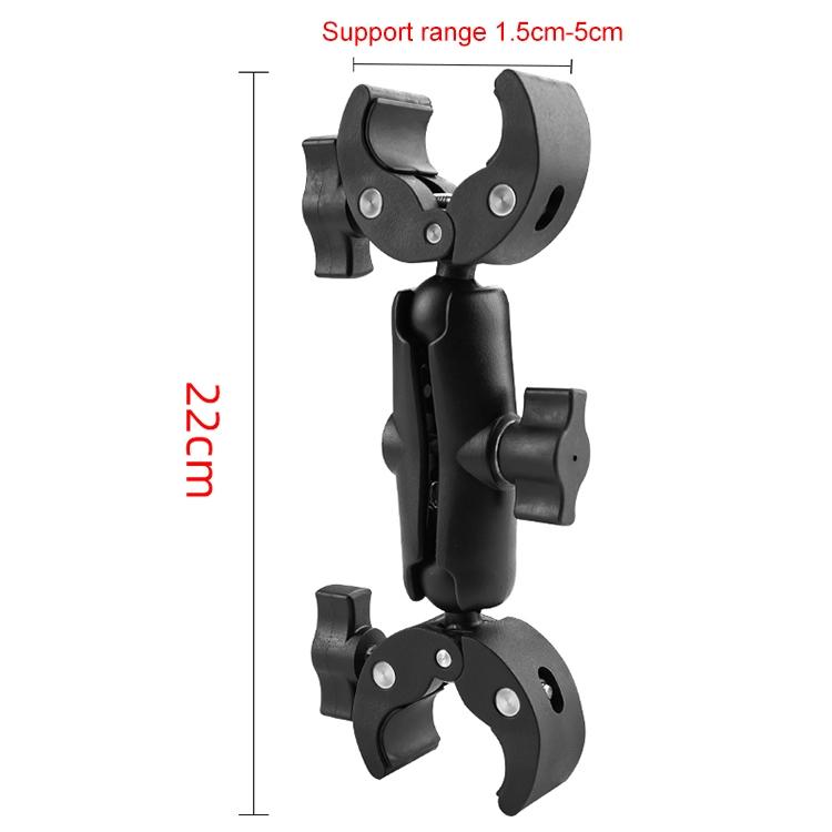 18cm Dual Head Motorcycle Handlebar Mount - 18Cm