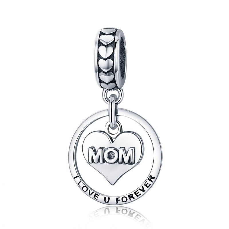 925 Sterling Silver Mothers Love Bead For Diy Bracelet Perfect Mother'S Day Gift Style - Bead