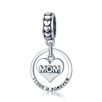 925 Sterling Silver Mothers Love Bead For Diy Bracelet Perfect Mother'S Day Gift Style - Bead