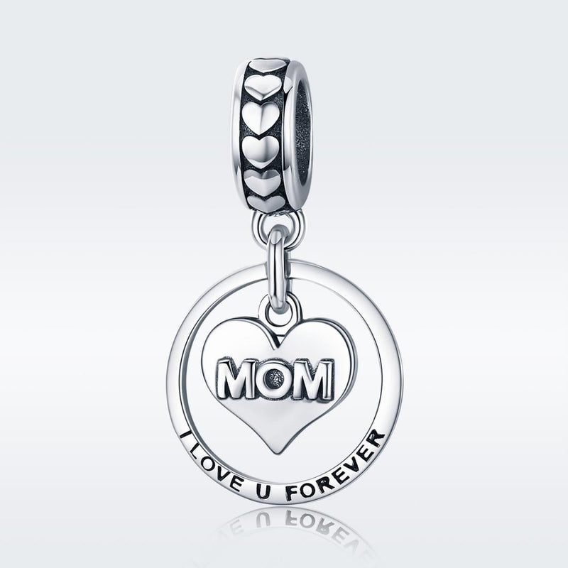 925 Sterling Silver Mothers Love Bead For Diy Bracelet Perfect Mother'S Day Gift Style - Bead