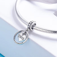 925 Sterling Silver Mothers Love Bead For Diy Bracelet Perfect Mother'S Day Gift Style - Bead