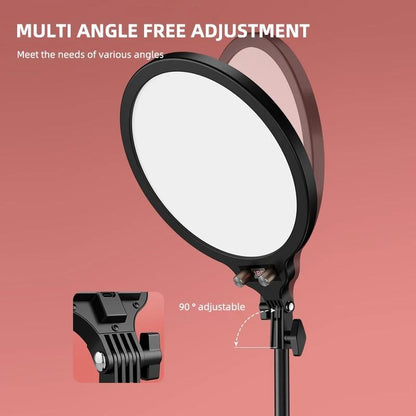 Full-Screen Selfie Ring Light Tripod Set For Live Stream - 210Cm Height - 55Cm Bracket