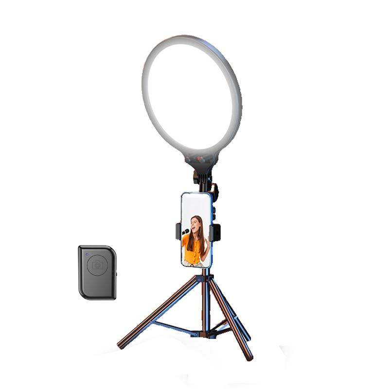 Full-Screen Selfie Ring Light Tripod Set For Live Stream - 210Cm Height - 55Cm Bracket