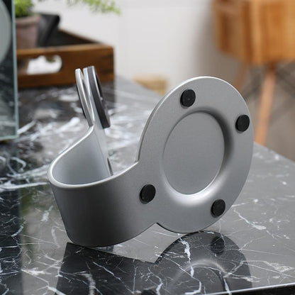 Universal Hair Dryer Stand No Drilling Silver