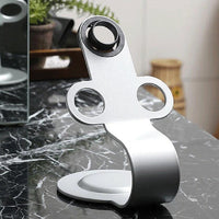 Universal Hair Dryer Stand No Drilling Silver