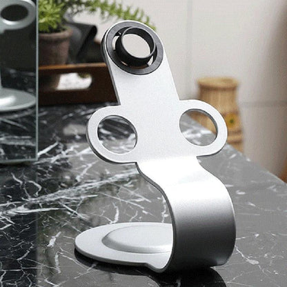 Universal Hair Dryer Stand No Drilling Silver