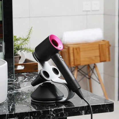 Universal Hair Dryer Stand No Drilling Silver