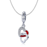 925 Sterling Silver Diy Heart Pendant With String