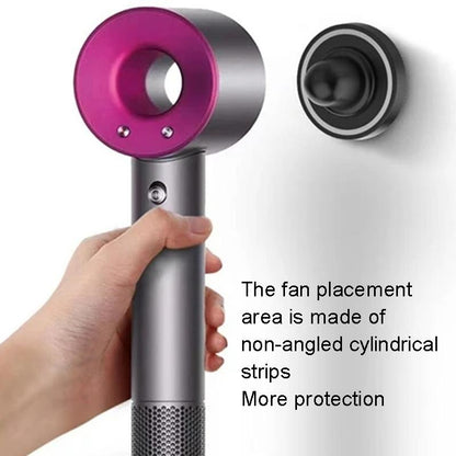 Wall Mounted Magnetic Blower Holder for Nozzles - no Punch Needed - For Dyson Hair Dryer