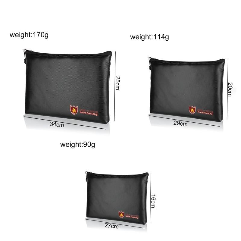 Secure Fireproof Waterproof Bag For Valuables - 13.4X9.8 Inch