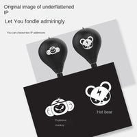 Desktop Speed Ball For Boxing Training - Bear Design With Gloves & Pump - Bear+Pump