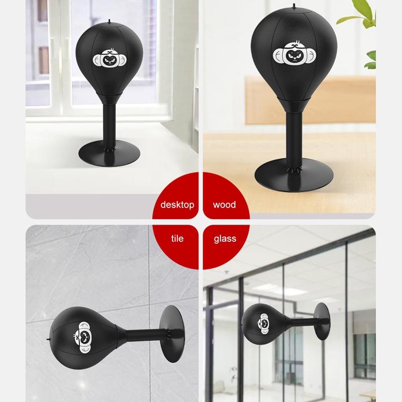 Desktop Speed Ball For Boxing Training - Bear Design With Gloves & Pump - Bear+Pump