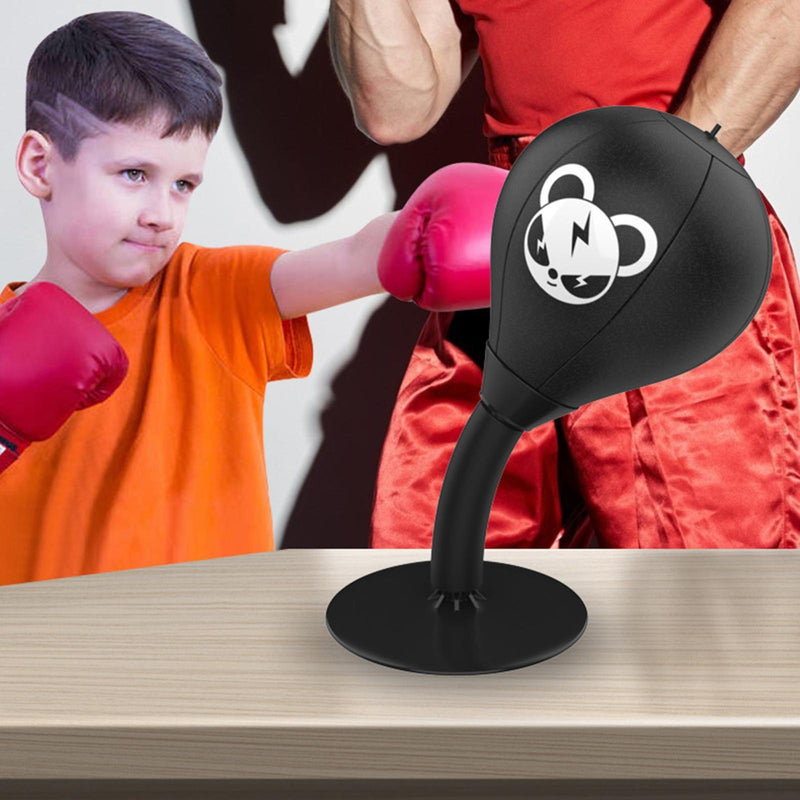 Desktop Speed Ball For Boxing Training - Bear Design With Gloves & Pump - Bear+Pump
