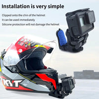 Universal Motorcycle Helmet Mount for Gopro Dji and Sjcam Cameras - Set 1