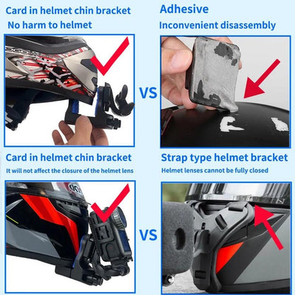 Universal Motorcycle Helmet Mount for Gopro Dji and Sjcam Cameras - Set 1