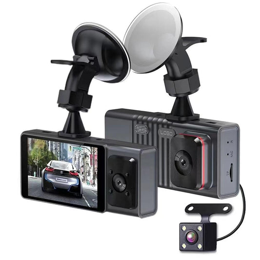 3-in-1 Car Dash Cam with Wifi 1080p Night Vision 3 Ips Screen 32gb - 32G