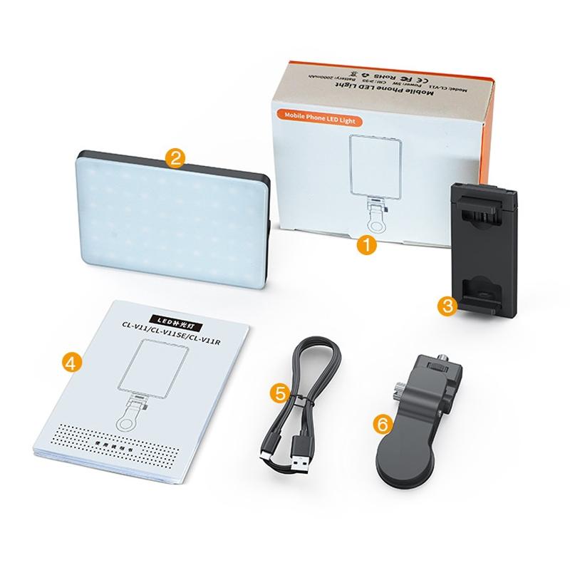 5w Mobile Phone Fill Light with Screen for Live Broadcast and Pocket Light