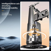 Auto Tracking Gimbal Stabilizer with Fill Light and Selfie Stick - 360 Degree Rotation - A200 Set 1