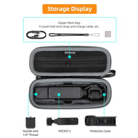 Portable Storage Case for Dji Pocket 3 - Complete Protection for Travel - Full Set Bag