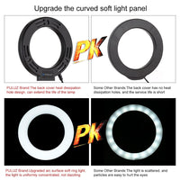 Usb 3 Modes Dimmable Led Ring Light with Tripod Holder and Cold Shoe Ball Head - 4.7 Inch Diameter