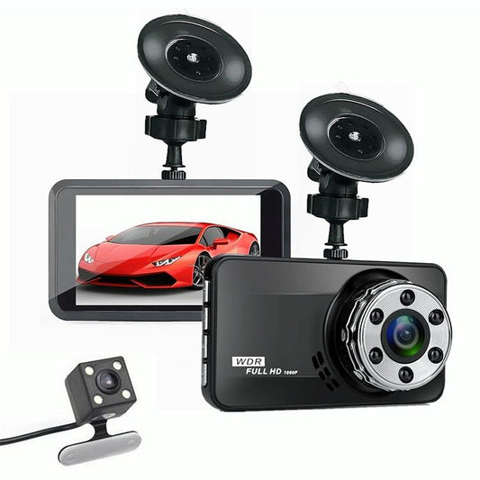 Hidden Dual-lens Car Dvr with Reversing Video Monitor