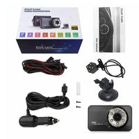 Hidden Dual-lens Car Dvr with Reversing Video Monitor