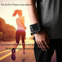 360 Degree Rotation Mount for Gopro Insta360 Dji Action Cameras - 3-in-1 Straps for Hand Wrist Arm Leg