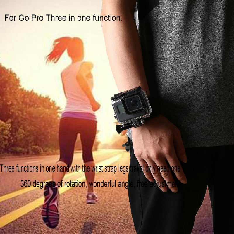 360 Degree Rotation Mount for Gopro Insta360 Dji Action Cameras - 3-in-1 Straps for Hand Wrist Arm Leg