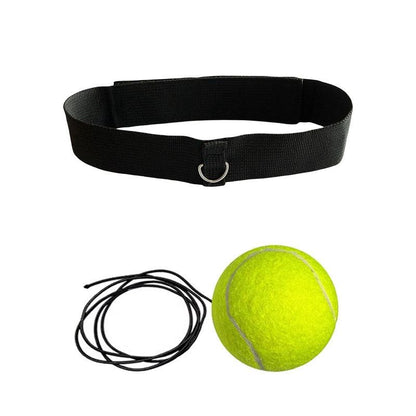 Indoor Boxing Reflex Training Ball With Headband - Black Pu Speed Ball - Rubber Ball Red