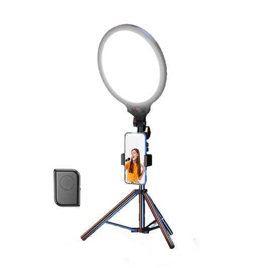 Full-Screen Selfie Ring Light Tripod Set For Live Stream - 210Cm Height - 55Cm Bracket With Remote Control