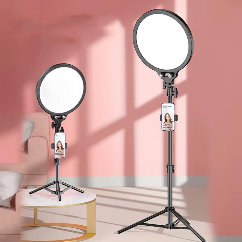 Full-screen Selfie Ring Light Tripod Set for Live Stream - 210cm Height - 55Cm Bracket With Remote Control
