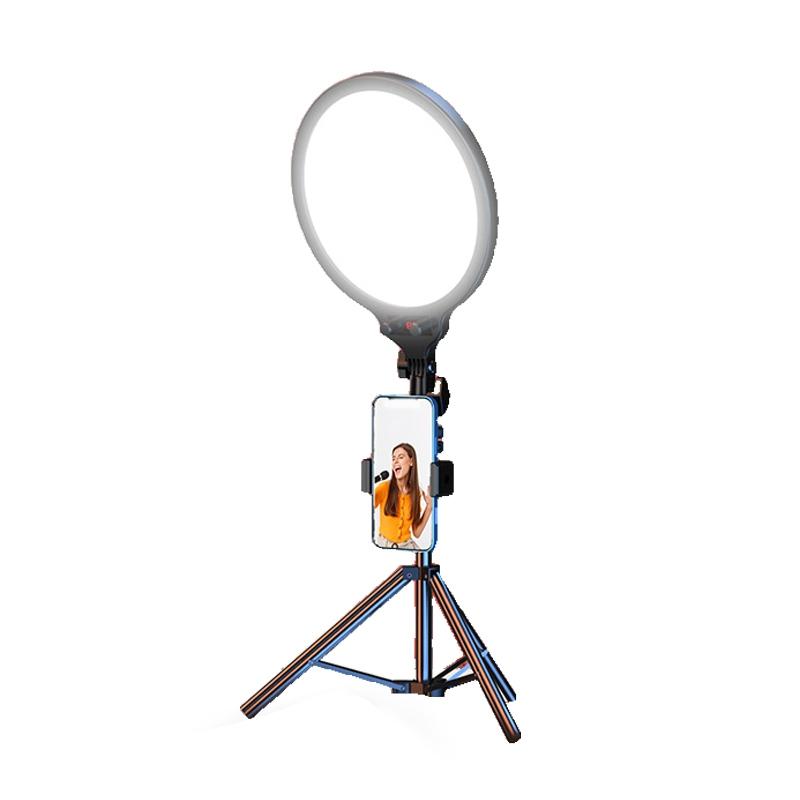 Full-Screen Selfie Ring Light Tripod Set For Live Stream - 210Cm Height - 55Cm Bracket With Remote Control