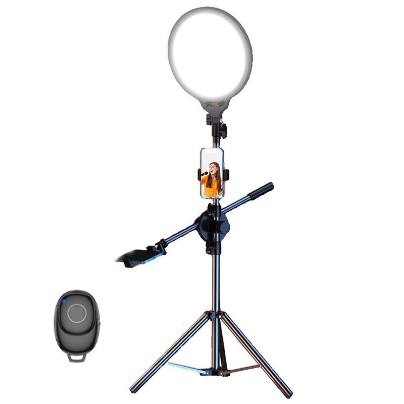 Full-screen 12.6 Selfie Ring Light Tripod Set - 210cm for Live Stream - 55Cm Overhead Shot