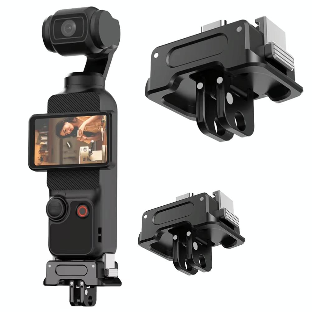 Quick Release Mount Adapter For Dji Osmo Pocket 3 Camera 1 / 4 Inch Hole - With Tripod