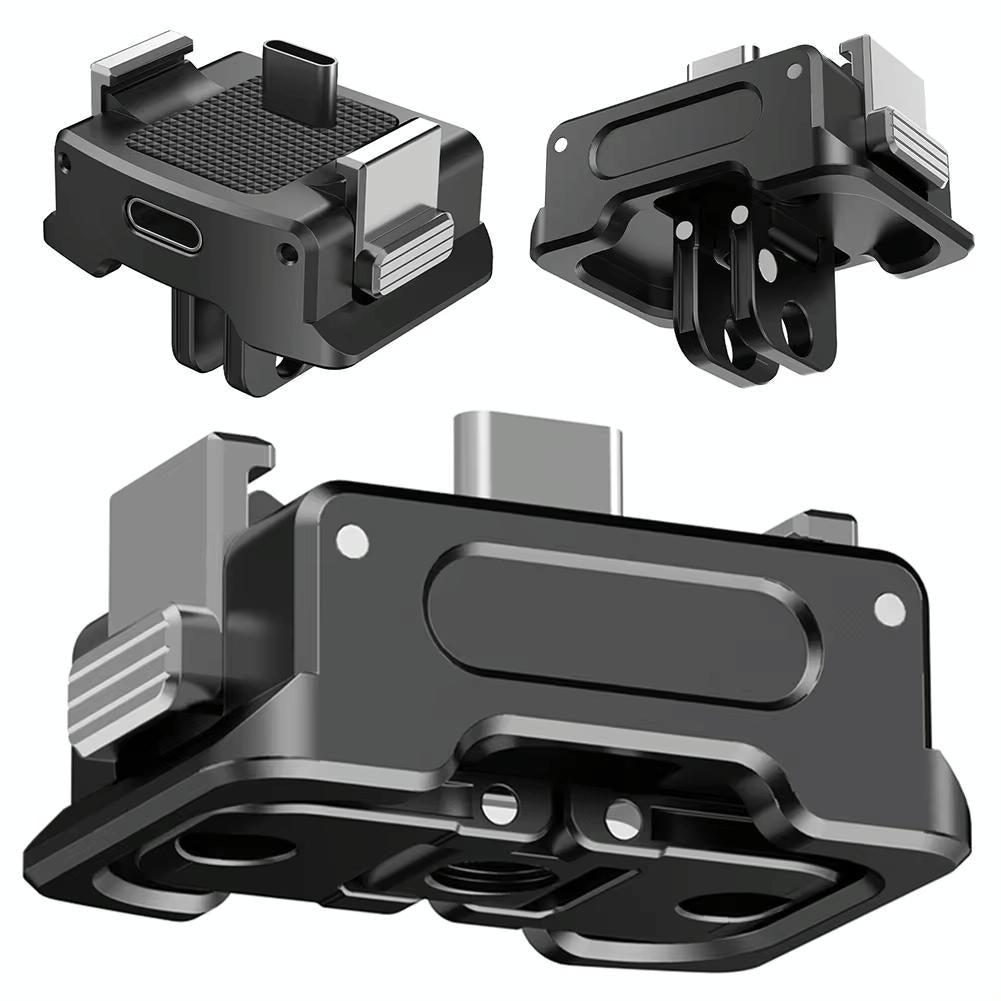 Quick Release Mount Adapter For Dji Osmo Pocket 3 Camera 1 / 4 Inch Hole - With Tripod
