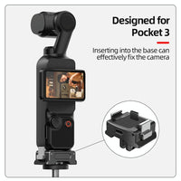 Quick Release Mount Adapter For Dji Osmo Pocket 3 Camera 1 / 4 Inch Hole - With Tripod