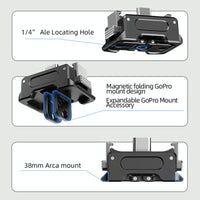Quick Release Mount Adapter For Dji Osmo Pocket 3 Camera 1 / 4 Inch Hole - With Tripod