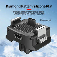 Quick Release Mount Adapter For Dji Osmo Pocket 3 Camera 1 / 4 Inch Hole - With Tripod