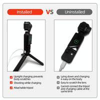 Quick Release Mount Adapter For Dji Osmo Pocket 3 Camera 1 / 4 Inch Hole - With Tripod