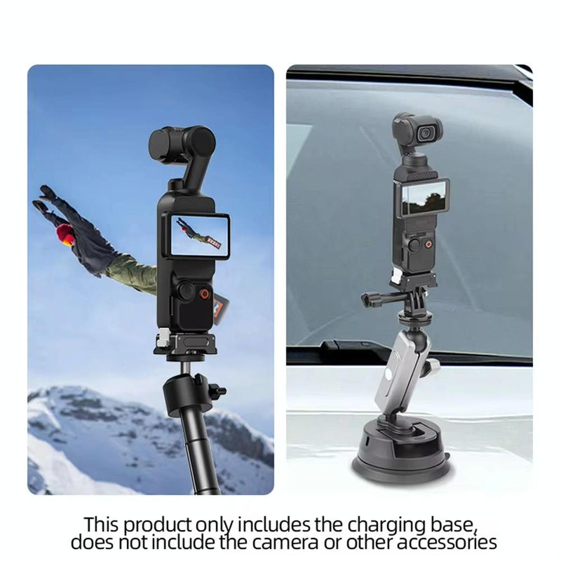 Quick Release Mount Adapter For Dji Osmo Pocket 3 Camera 1 / 4 Inch Hole - With Tripod