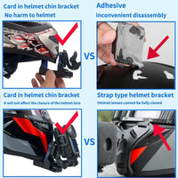 Universal Motorcycle Helmet Mount for Gopro Dji and Sjcam Cameras - Set 2