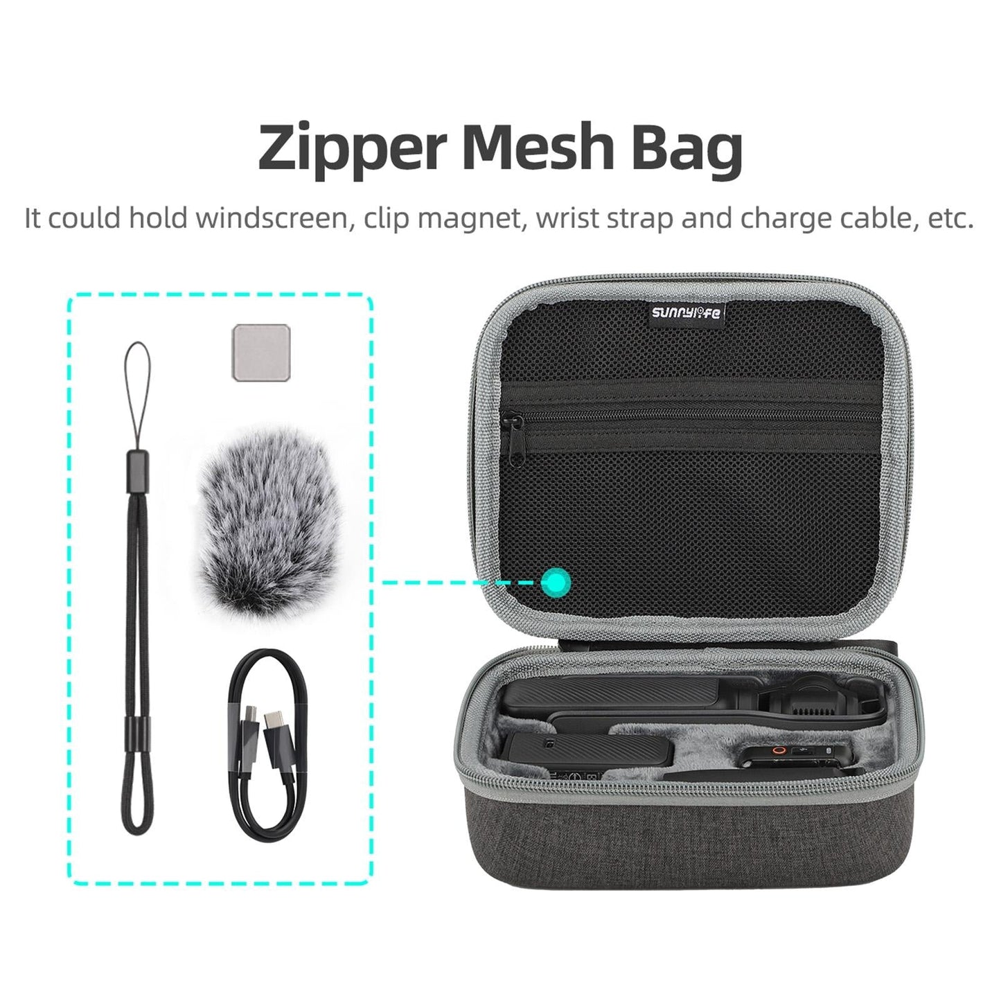 Portable Storage Case for Dji Pocket 3 - Complete Protection for Travel - Standard Set Bag