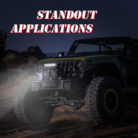 2 Pcs Car 6 Inch Dual - Row Mixed Light Strip Lamp Floodlight & Spotlight Work Light