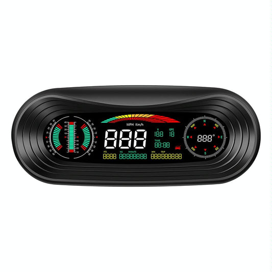 Universal Car Hud Display Speed Voltage Mileage