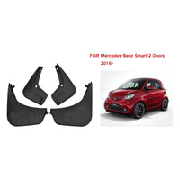 For Mercedes-Benz Smart 2-Door 2016-2021 4Pcs / Set Car Auto Soft Plastic Splash Flaps Fender Guard