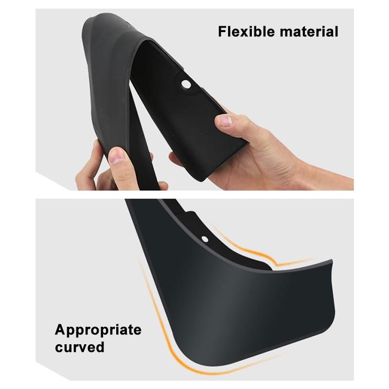 For Mercedes-Benz Smart 2-Door 2016-2021 4Pcs / Set Car Auto Soft Plastic Splash Flaps Fender Guard